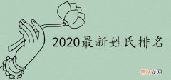 全国姓氏排名2020新版第一