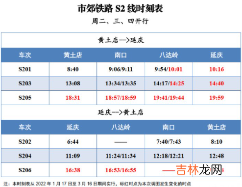 2022北京冬奥会期间S2线几点发车