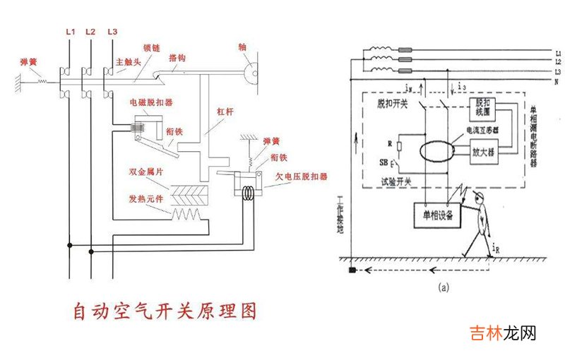 家用漏电保护开关原理-漏电保护开关接线图