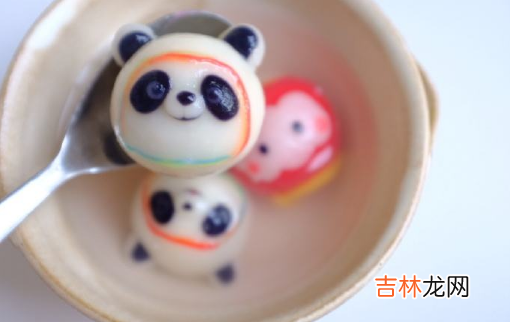 汤圆怎么p成冰墩墩的样子