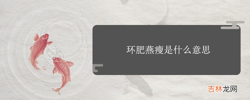 环肥燕瘦是什么意思