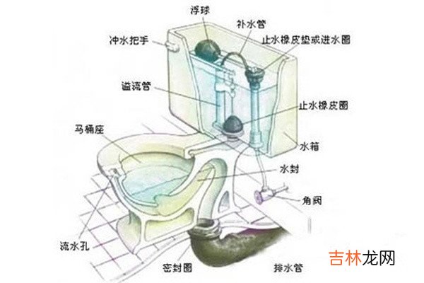 抽水马桶结构图及解决马桶堵塞方法