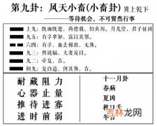 小畜卦 周易第9卦:风天小畜求恋爱姻缘、婚姻感情、工作事业运势