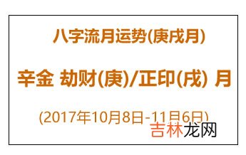 庚戌月 八字流月运势:辛金劫财(庚)/正印(戌)月