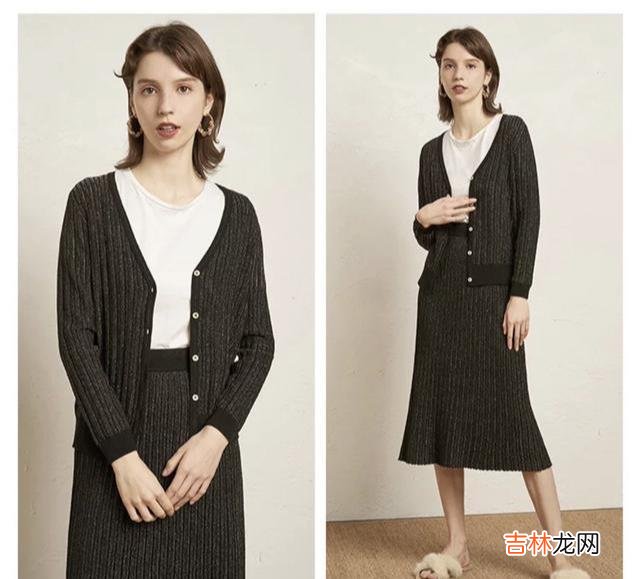 黑色针织开衫怎么搭配？