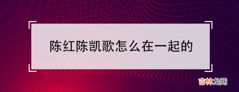 陈红陈凯歌怎么在一起的