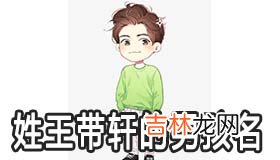 姓王带轩的男孩名字要怎么取