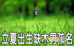 2020年5月5日立夏出生缺木的文艺清新男孩名推荐