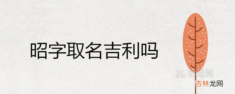 昭字取名寓意吉利吗 配什么字名字好