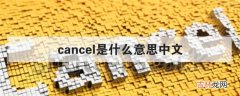 cancel是什么意思中文