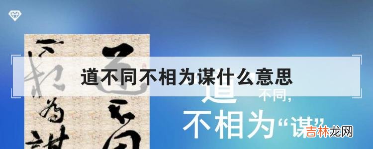 道不同不相为谋什么意思