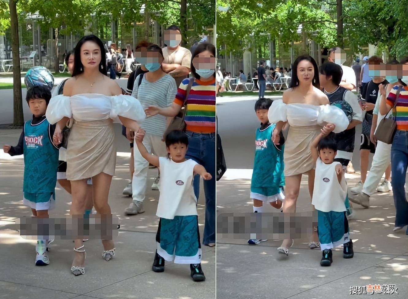 冉莹颖带娃出席活动引争议！穿抹胸衣秀丰腴身材，被怒批不得体