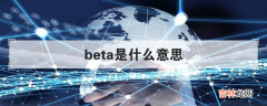 beta是什么意思