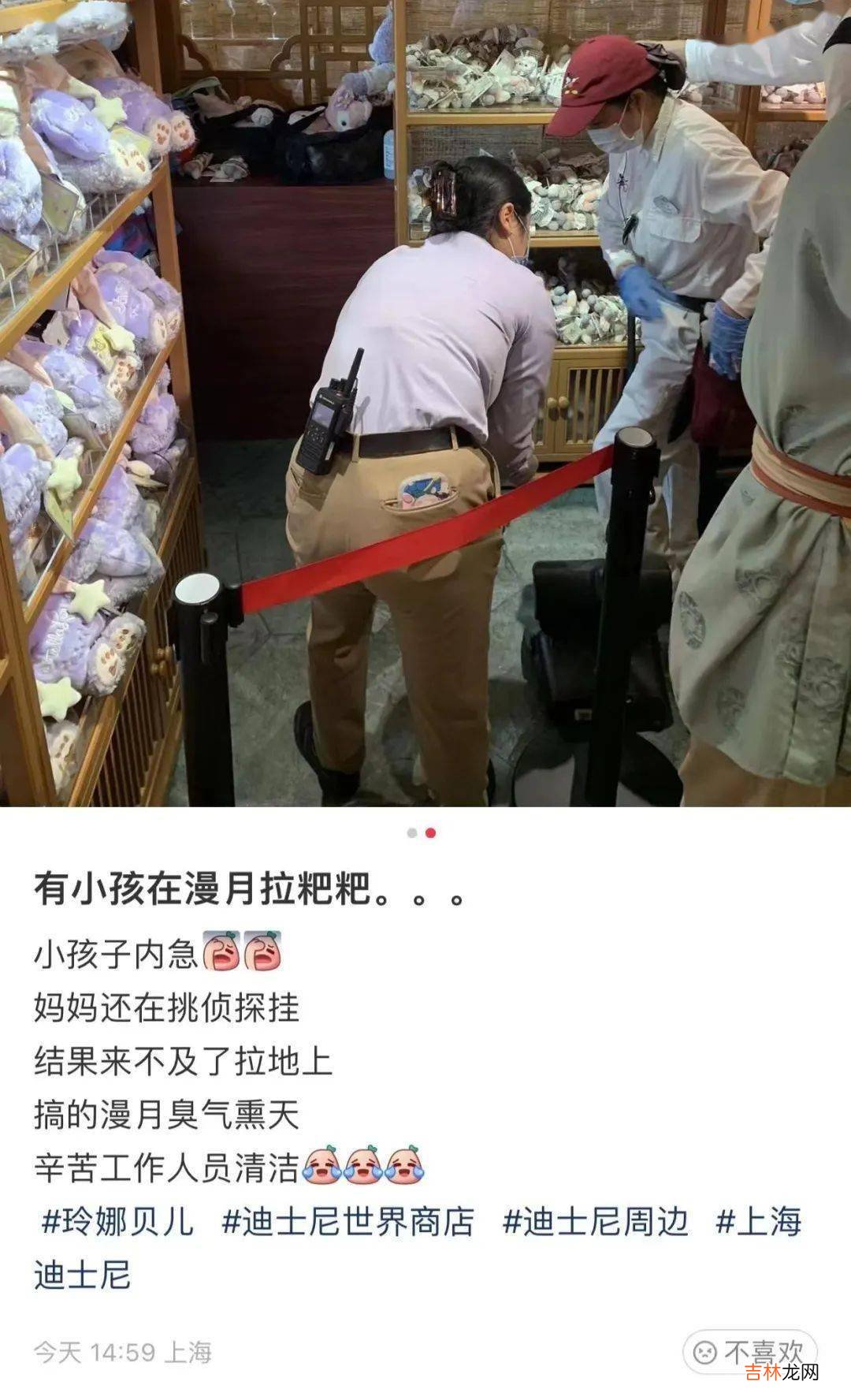 为何要在最快乐的地方随地拉屎?上海迪士尼内家长抱孩子路边大便后,坐观工作人员清理