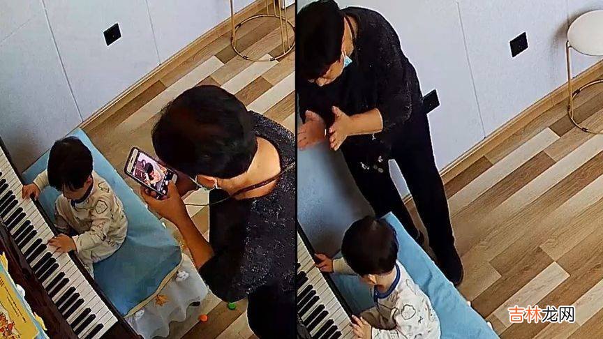 1岁多外孙像模像样弹琴,姥姥多方位拍照,一边夸赞还鼓掌太可爱