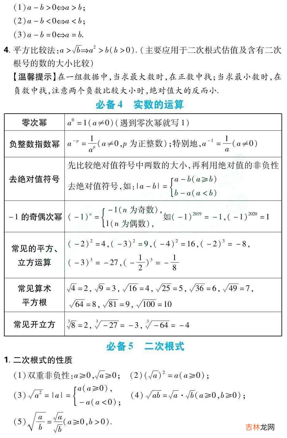 初中数学的43个基础知识点，新学期开学必备！