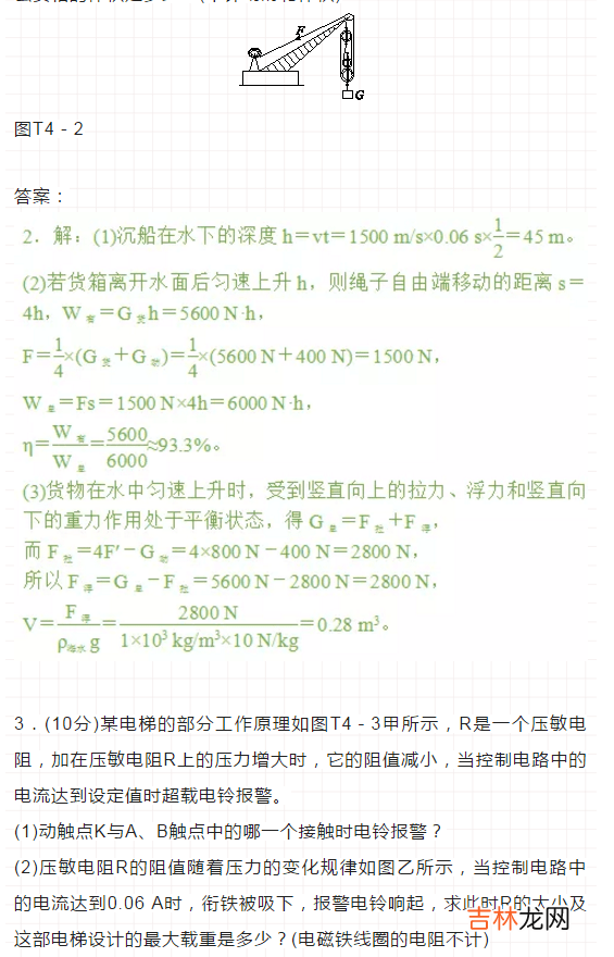 初中物理应用题专项练习(含答案)，考前好好练一练！