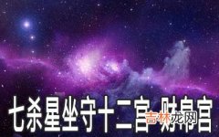 七杀星坐守十二宫：财帛宫详解