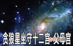 贪狼星坐守十二宫：父母宫详解