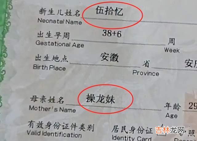 孩子取名“伍拾忆”，美女妈妈回应原因，网友：妈妈名字更特别