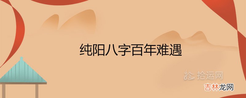 纯阳八字百年难遇是什么意思