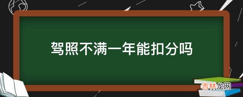 驾照不满一年能扣分吗?