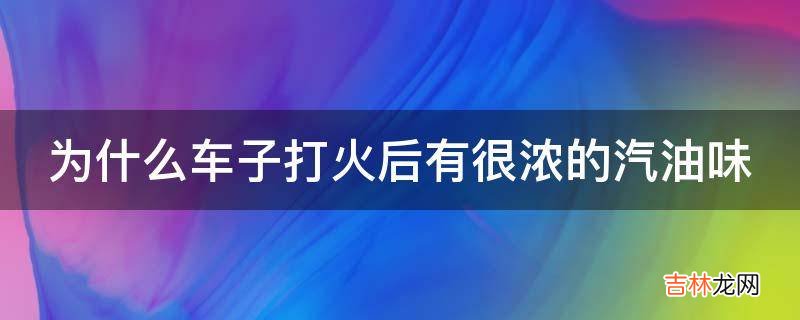 为什么车子打火后有很浓的汽油味?