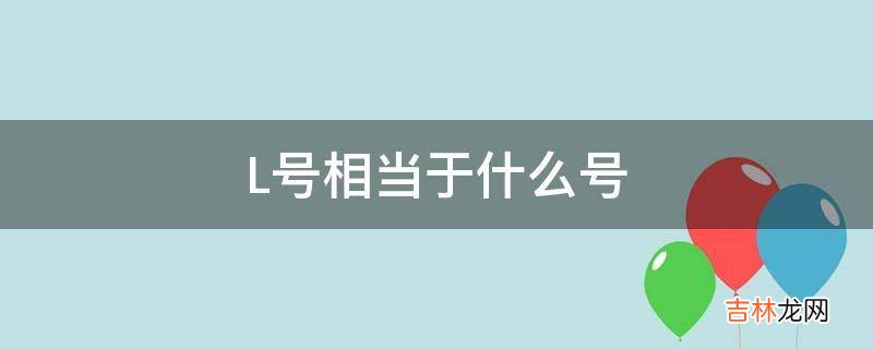 L号相当于什么号