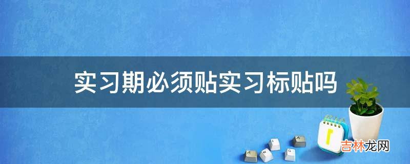 实习期必须贴实习标贴吗?