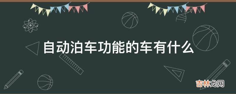 自动泊车功能的车有什么?