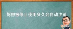 驾照被停止使用多久会自动注销?