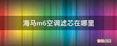 海马m6空调滤芯在哪里?