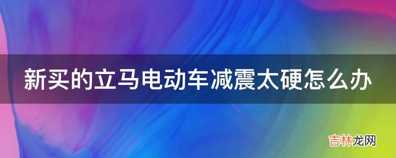新买的立马电动车减震太硬怎么办?