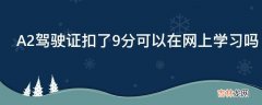 A2驾驶证扣了9分可以在网上学习吗?