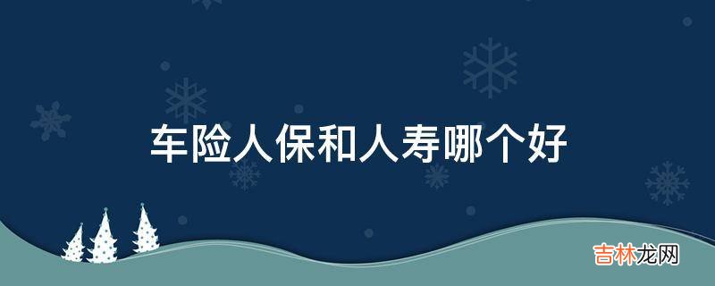 车险人保和人寿哪个好?