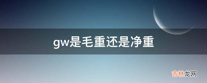 gw是毛重还是净重