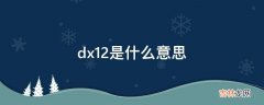 dx12是什么意思