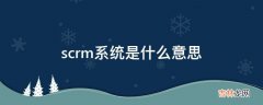 scrm系统是什么意思