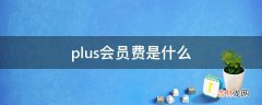 plus会员费是什么