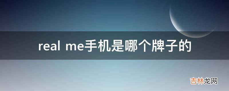 real me手机是哪个牌子的