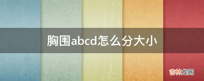 胸围abcd怎么分大小