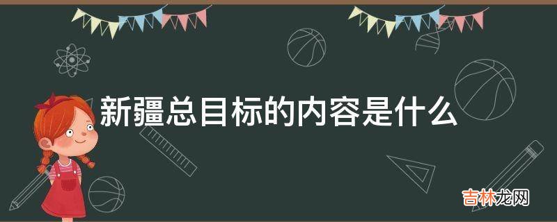 新疆总目标的内容是什么