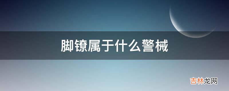 脚镣属于什么警械