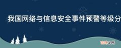 我国网络与信息安全事件预警等级分为