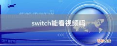 switch能看视频吗