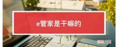 e管家是干嘛的