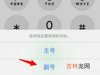 苹果拨号怎么选择主副号?