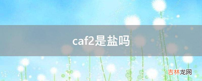 caf2是盐吗