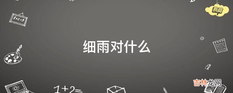 细雨对什么