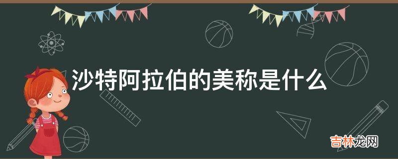 沙特阿拉伯的美称是什么